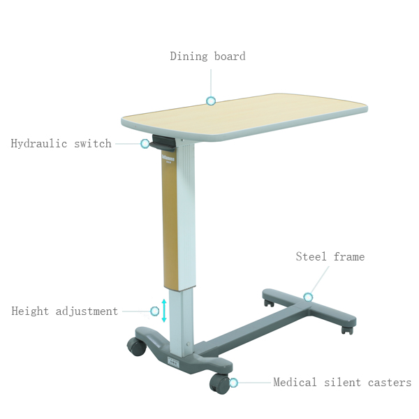 hospital bedside dining table